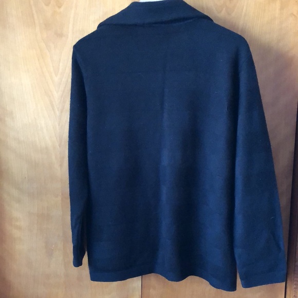 Vintage Black Sweater Open Front Cardigan SweeTree XL - Picture 3 of 5